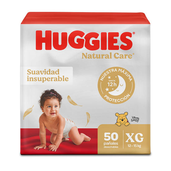 Pañales Huggies Natural Care Etapa 4/XG 50 uds